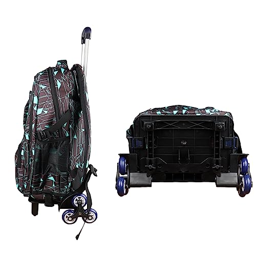 Rolling Backpack On Wheels High-Capacity School Bag Backpacks for Students Climbing Stairs Six Wheels3
