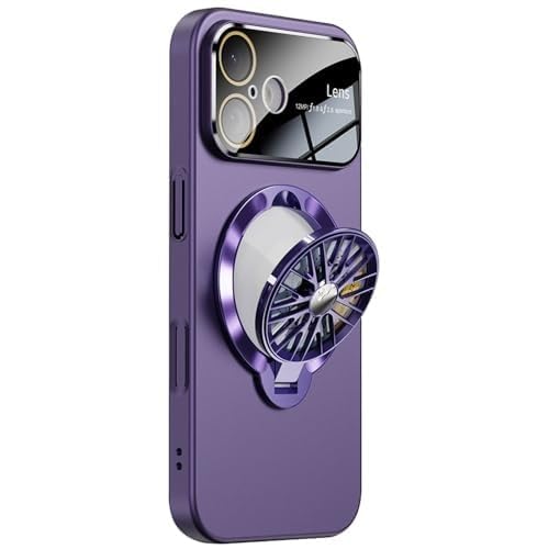 Coque magnétique iPhone 17 violette idéale pour appels vidéo mains libres