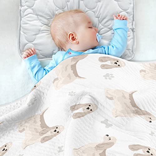 Image of Swaddle Blanket American Cocker Spaniel Cotton for Infants, Receiving Blanket, Lightweight Soft Swaddling for Crib, Stroller, Nursery, 30X40 in