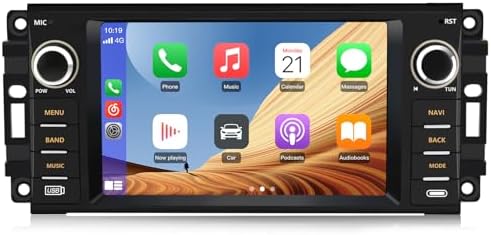 AWESAFE Android Car Stereo for Jeep Wrangler JK Chrysler Dodge Radio Replacement, Touch Screen Support Carplay Android Auto Radio Built in Bluetooth WiFi - 2G Ram 32G ROM
