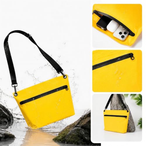 1pc Bolsa Seca para exteriores de material PVC con cremallera para playa, rafting, natación y tracking de río, bandolera cruzada para pecho y hombro miniatura 4
