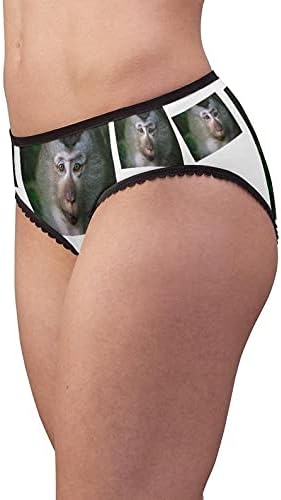 Macaque Monkey Panties, Macaque Monkey Underwear, Briefs, Cotton Briefs, Funny Underwear, Panties For Women