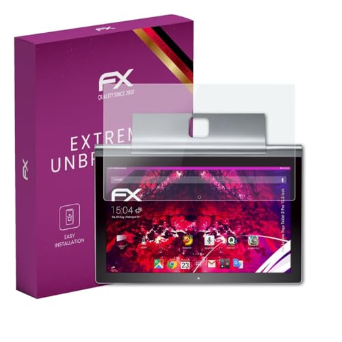 atFoliX Glasfolie kompatibel mit Lenovo Yoga Tablet 2 Pro 13.3 inch Panzerfolie, 9H Hybrid-Glass FX Schutzpanzer Folie