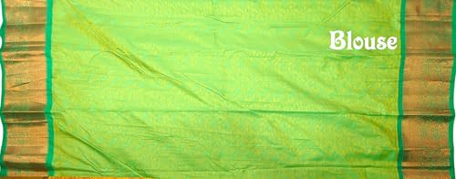 Image of VFCollections Women's Kanchipuram Silk Pure Pattu Sarees With Blouse