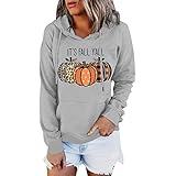 Womens Pullover Sweatshirts Long Sleeved Loose Fit Pockets Crew Neck Quarter Zip up Oversized...