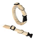 weich und anschmiegsam Koch G3302032 Nylon-Halsband gepolstert mit Klickverschluss stufenlos verstellbar, M, beige