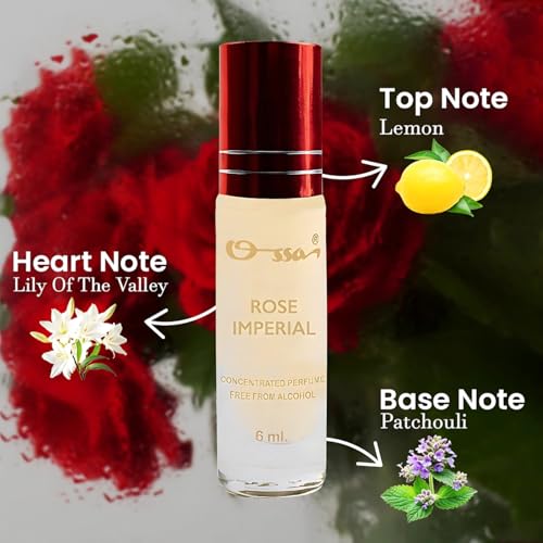 Image of Rose Imperial Concentrated Perfume 6ml | Alcohol Free Roll On Attar For Men & Women | Premium Long Lasting Unisex Fragrance With Lemon, Rose And Musk Notes Ideal For All-Day Wear And Perfect for Gift