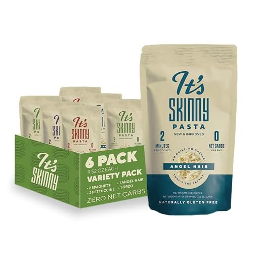 It’s Skinny Variety Pack — Healthy, Low-Carb, Low Calorie Konjac Pasta — Fully Cooked and Ready to Eat — Keto, Gluten Free, Vegan, and Paleo-Friendly (6-Pack)