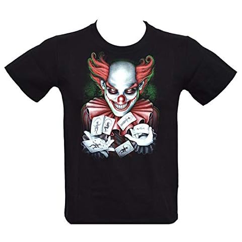 Camiseta ROCK Eagle para Niños de Algodón Brilla en la Oscuridad con Estampado de Dragón Payaso Horror Joker Cover