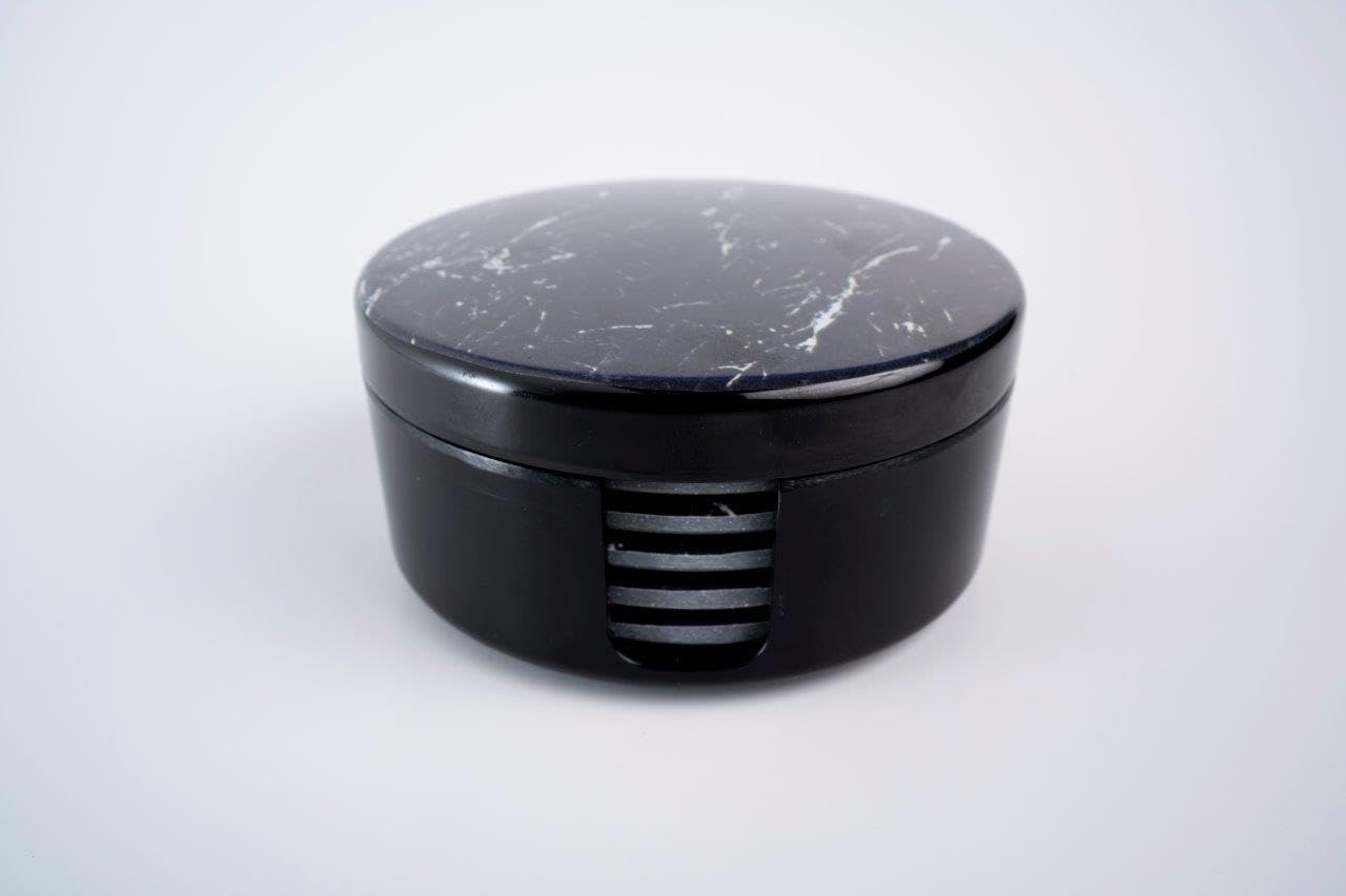 SUPERWARE | Food Grade Melamine | Coaster Set – Black Marble (8 Pcs.) | Serveware, Tableware, Stain Free, Glazed Finish-image-8