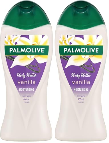 Palmolive Body Butter Moisturising Body Wash, 400mL, Heavenly Vanilla (Pack of 2)