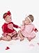 RuffleButts Baby Girls Long Sleeve Sweatshirt Swing Top and Bloomer Set - Heart Red Gingham, 6-12m