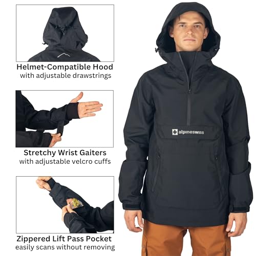 Alpine Swiss Snowboard Jacket Anorak