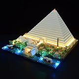 MMMM Kit d'éclairage LED compatible avec Lego 21058 Architecture Cheops Pyramid (LED uniquement, pas de kit Lego )