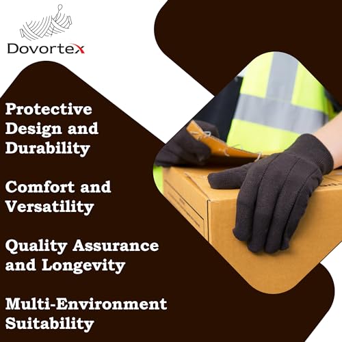 Dovortex Brown Jersey Gloves- Large Us 4Pcs (2 Pair) Clute Pattern And Knit Wrist Cuff Jersey Gloves For Men thumb #4