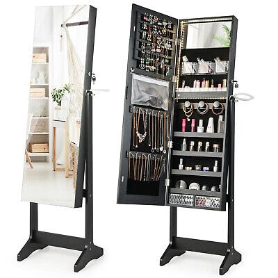 USWWAGOODS TM Replacement for/Fits Standing Jewelry Cabinet Full Length Mirror Lockable w/ 3-Color Lights Size : 16