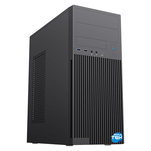 Boîtier PC Moyen Tour ATX Micro-ATX Mini-ITX SIMPLETEK alimentation 500W USB-C HD Audio