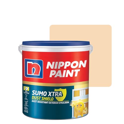 Image of Nippon Paint Sumo Xtra Dust Shield Exterior Emulsion (20L, Delicate Peach) - Dirt Pickup Resistant, Colour-Lock, Water Resistant, Low VOC Wall Paint for Exterior Masonry Surfaces - 20 Litre