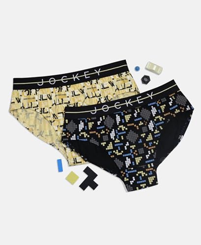 Image of Jockey NB01 Boy's Super Combed Cotton Elastane Stretch Printed Brief with Ultrasoft Waistband (Pack of 2)