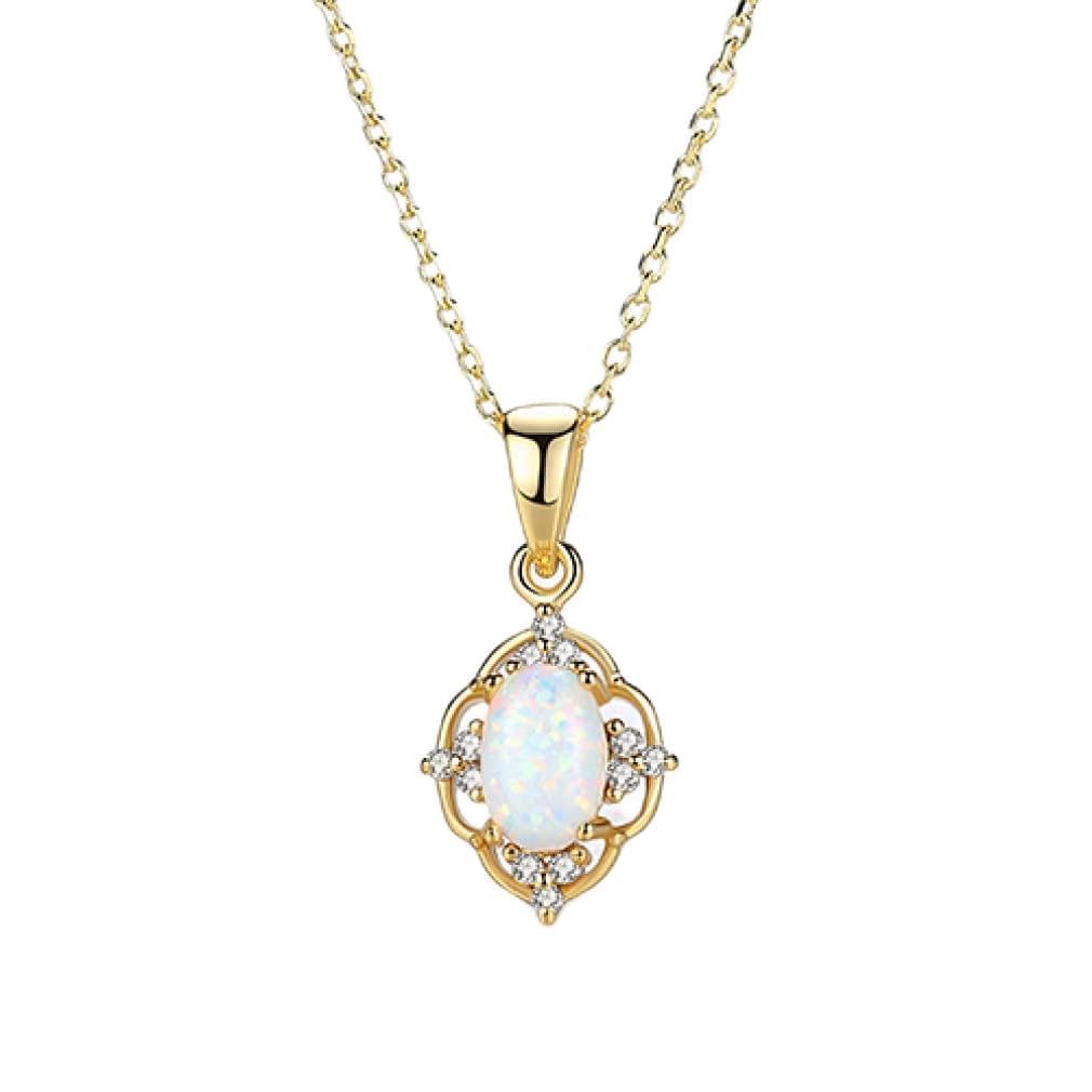 Collier de pierres précieuses opale en argent 925 - 2