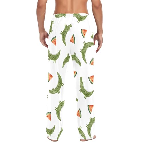 Green Alligator Mens Pajama Pants Mens Pj Pants Comfy Cotton Pj Long Pant for Men with Pockets Size S-XXL3