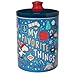 Enesco Peanuts Christmas My Favorite Things Treat Canister Storage Jar, 7.5 Inch, Multicolor