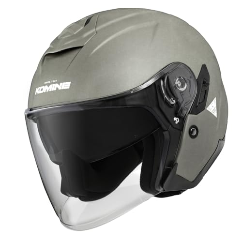 コミネ(KOMINE) バイク用 HK-172 FL コンポジット FRP ジェットヘルメット Gunmetal...