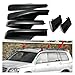 Compatible with Toyota Highlander 2001-2005 2006 2007 Black Car Styling Roof Rack Cover Center Bar Rail End Shell 6P Replacement Accessories(4pcs)
