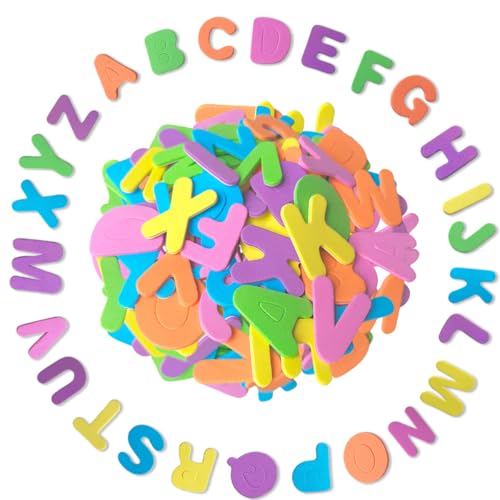 234 PCS Letras De Goma Espuma,Letras Adhesivas De Gomaespuma,Pegatinas De Letras De Espuma,Letras Autoadhesivas De Foam,Letras Adhesivas Coloridas,Juego Completo Del Alfabeto En Foam Adhesivo