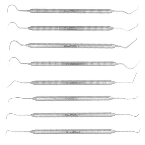 OSUNG Dental Explorers Instruments Set Metal Handle Kit K2018-14 pcs 8