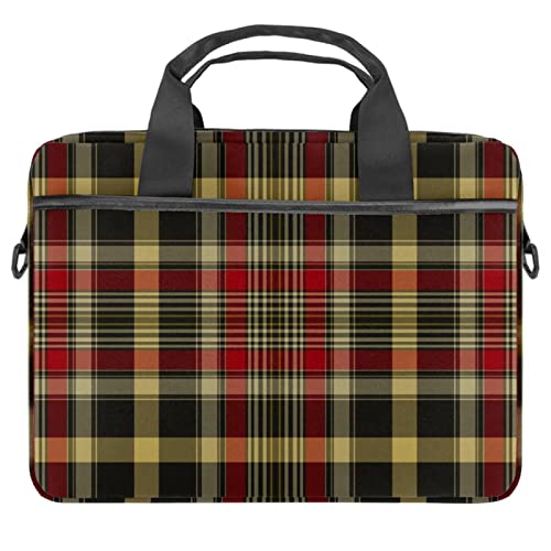 Ordinateur portable 13-14 pouces protégé par ce sac à bandoulière élégant motif écossais