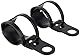 ANCLLO Motorrad-Blinker-Halterung, Klemme, schwarz, Motorrad-Lichtanzeiger, Gabel-Halterung, 30–43 mm