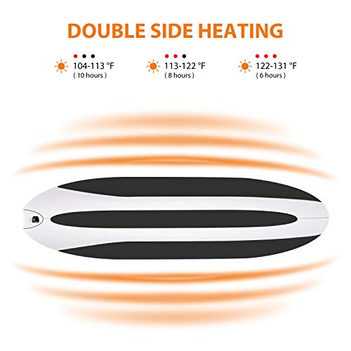 Vansky Hand Warmers, 7800mAh Rechargeable Power Bank and Double-Sided Heating Pocket Hot Hands Toaster for Home and Office (Black)