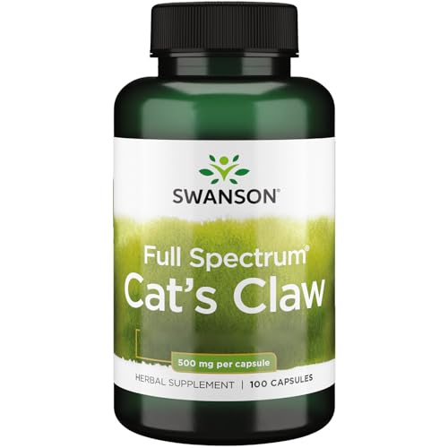 Swanson, Cat's Claw (Uña de Gato), 500mg, 120 Cápsulas, Altamente Dosificadas, Probadas en Laboratorio, Sin Soja, Sin Gluten, No GMO