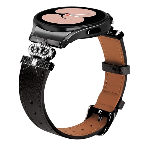 MVRYCE Compatible With Galaxy watch 5 Leather Strap 40 mm 44mm, 5.0
