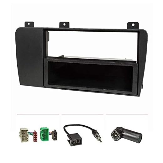 tomzz Audio 2456-011 radioblender set kompatibel med Volvo S60 P24, XC70 P2, V70 P26 antracit svart med radioadapter ISO, GT5 antennadapter DIN ISO
