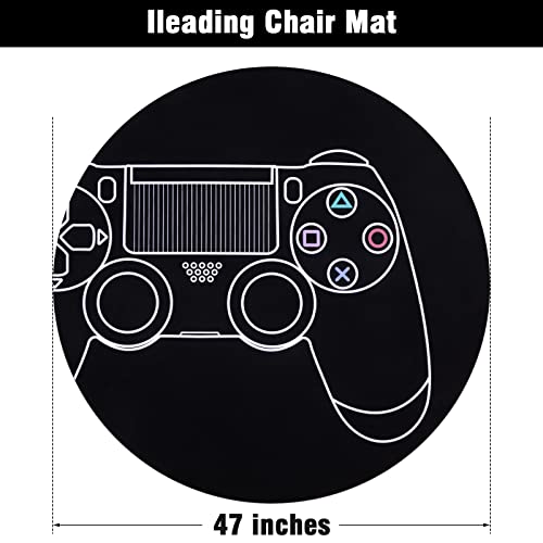 Ileading Gaming Chair Mat, Chair Mat For Hardwood Floor, 47 Inch Round Floor Mats For Office Chair Computer, Gaming Desk Mat For Rolling Chair, Non-Slip Gaming Rug (Ps) #TOP1