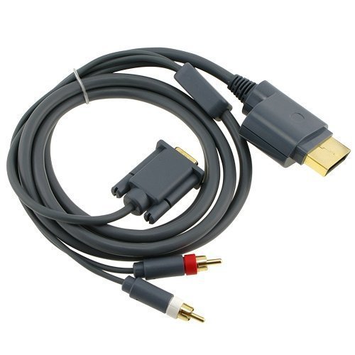 Gold Plated 6ft Premium VGA Cable w/ Digital Optical Audio Port for Microsoft...