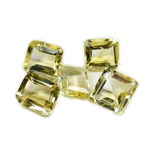 Citrine naturelle en lot de 5 pierres rectangulaires de novembre pour création