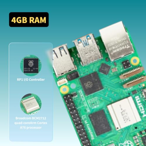 iRasptek Starter Kit for Raspberry Pi 5 RAM 4GB-64GB Edition of OS-Bookworm Pre-Loaded(Red&White Case) - Image 3