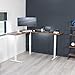 VIVO Electric Corner 75 x 63 inch L-Shaped Standing Desk, Memory Height Adjustment, Rustic Vintage Brown Top White Frame, DESK-E3CTWN-75