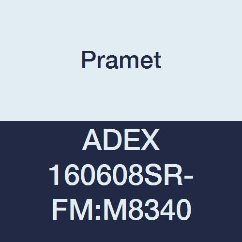 ADEX 160608SR-FM:M8340 Stainless Steel and Super Alloy (P40,M30,S30) Carbide Milling Insert, Positive Geometry for High Feed.031 Rad, PVD, 85 Degree Parallelogram, Black (Pack of 10)
