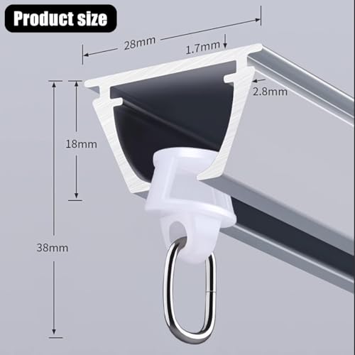 Riel blanco de techo estructural de 3,1 m, sistema resistente de guiado deslizante 4
