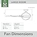 Hunter 52 inch Outdoor or Indoor Ceiling Fan with LED Light and Pull Chain - Bronze Rustic Ceiling Fan, Standard Mount, 4 Blades, For Patio, Porch, Garage, or Living Room - Ocala 59214, Noble Bronze