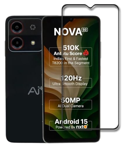 Image of DD SON Premium Tempered Glass Screen Protector Guard Compatible For Ai+ Nova 5G | Edge to Edge Coverage With Easy to installation kit for Smartphone