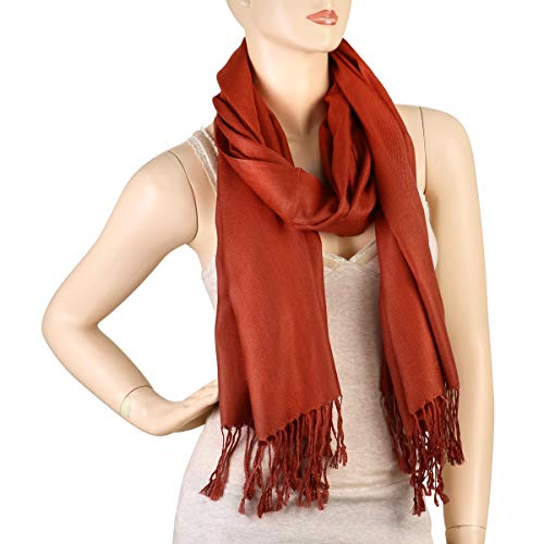 Falari Women's Soft Solid Color Pashmina Shawl Wrap Scarf Wedding Favors Bride Bridesmaid Gifts Evening Dress4