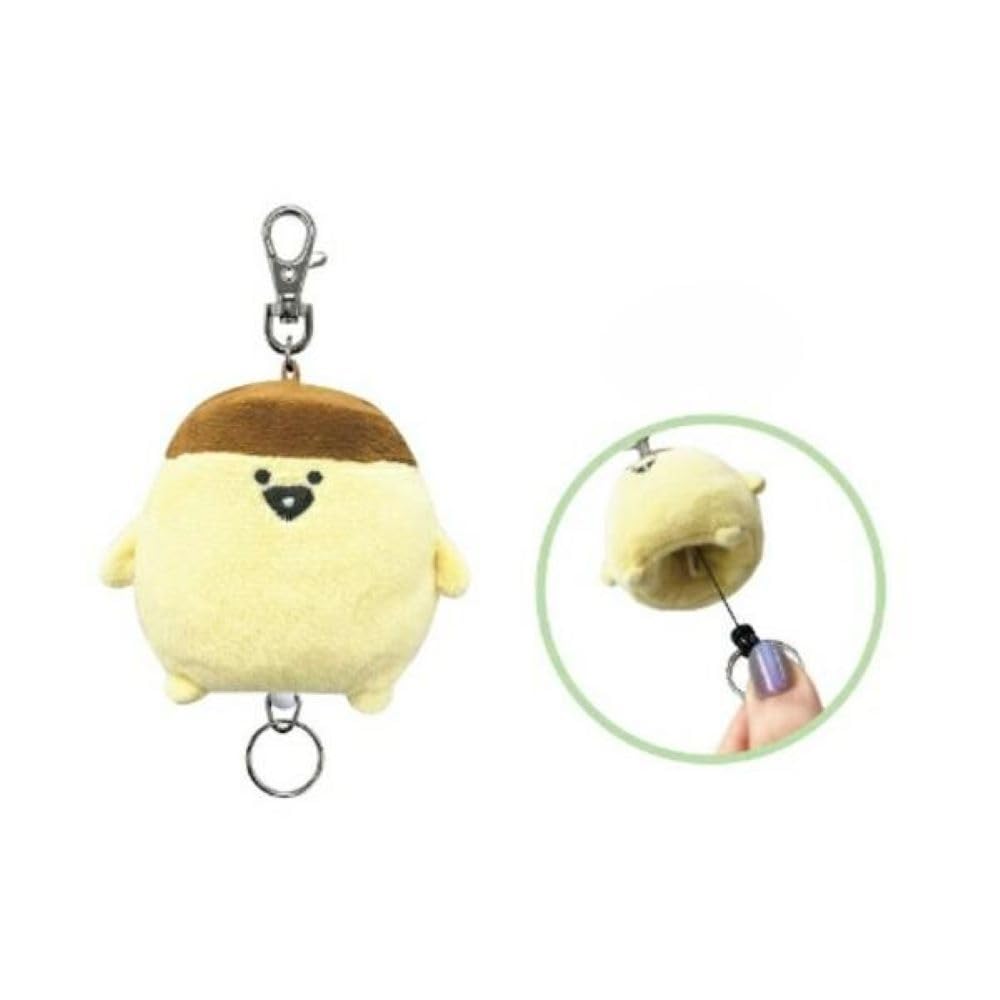 S 16750 [With Stationery] Plush Reel Key Cover [Pudding] [Key Chain] [Key Ring] [Charm] [Key Holder] [Storage Goods] [Goods] [Cute], -