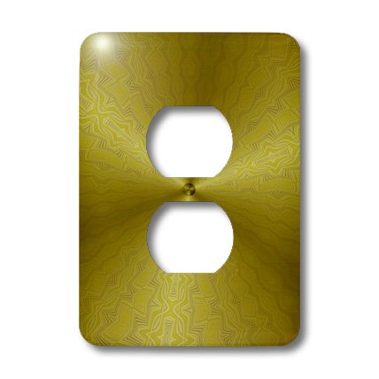 Tapa de enchufe doble 3dRose lsp_23367_6 calidoscopio Fortune Gold embellecedor pared para hogar 3
