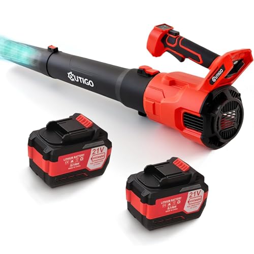 OUTIGO Soffiatore a Batteria, Dotato di 2 batterie da 4,5 Ah, velocità del vento 49 m/s, modalità...
