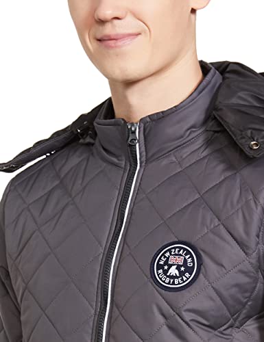 Image of The Indian Garage Co Men Slim Fit Solid Puffer Jackets